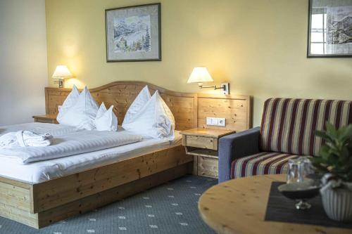 Postel nebo postele na pokoji v ubytování Holiday home in Hintersee - Salzburger Land 49979