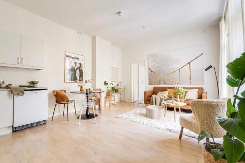 Η κουζίνα ή μικρή κουζίνα στο Modern 3BR Apartment in Oslo City Center