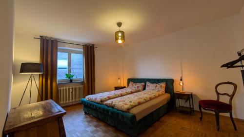 Postel nebo postele na pokoji v ubytování Herzstück