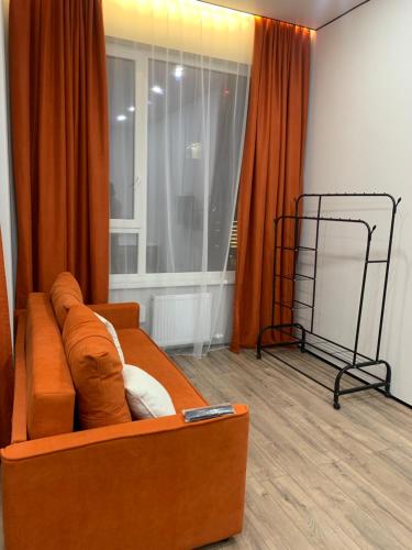 Ένα ή περισσότερα κρεβάτια σε δωμάτιο στο Квартира Арена Таурес