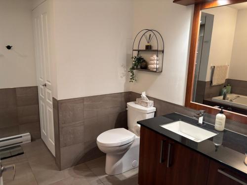 Koupelna v ubytování Condo de luxe au pied de la montagne