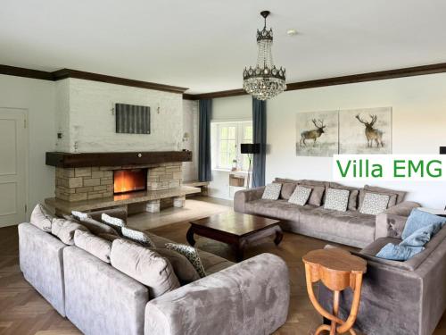 Posezení v ubytování Familien Gruppen Villa EMG Osnabrück Bielefeld - Preußisch-Oldendorf