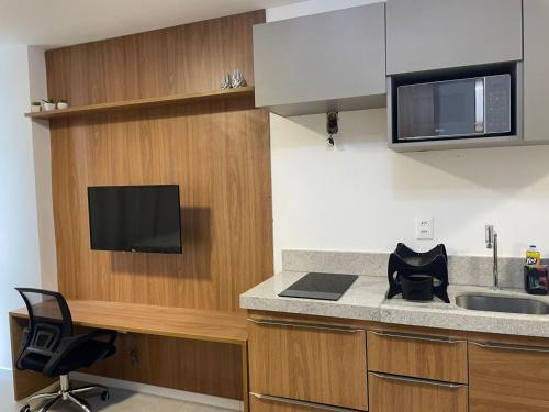 Kuchyň nebo kuchyňský kout v ubytování Luxuoso Flat - Salvador Corredor da Vitoria