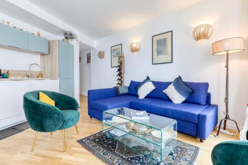 Χώρος καθιστικού στο Splendid Marais 2BDR