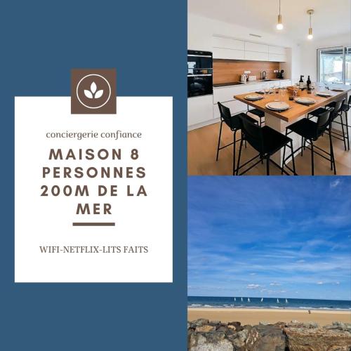 Maison familiale vue mer - plage et resto à pieds