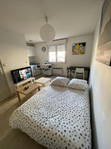 Studio 20m2 parking 4rue proudhon wifi rdcsureleve