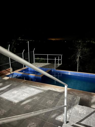 a ramp on a cruise ship at night at Villa Verde in Popayan