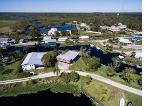 an aerial view of a small town next to a river at Peace on the River, Breathtaking Views in Cocoa