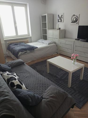 Postel nebo postele na pokoji v ubytování Flat Břeclav City Center