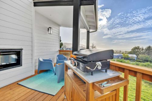 Balkón nebo terasa v ubytování Deja View - Ocean View Neskowin Luxury