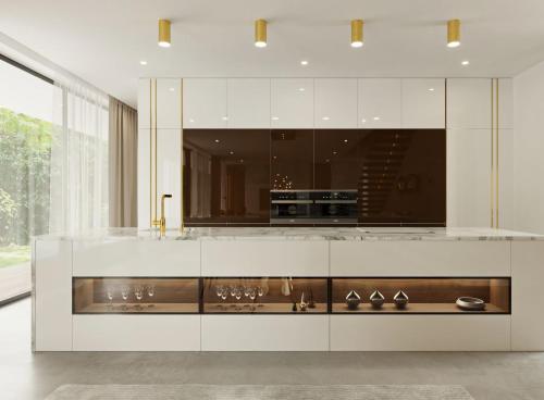 Kuchyň nebo kuchyňský kout v ubytování Cedar Crown Villa