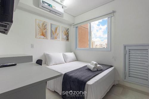 Voodi või voodid majutusasutuse Sua estadia completa em prédio c/ piscina e academia na melhor localização de São Paulo - CARs toas