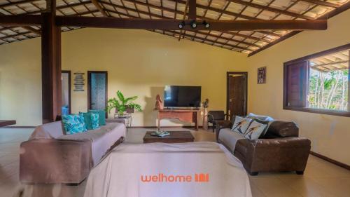 TV a/nebo společenská místnost v ubytování Sitio em Imbassai com Piscina Perto da Praia