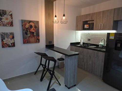 Kuchyň nebo kuchyňský kout v ubytování Luxury Park 35