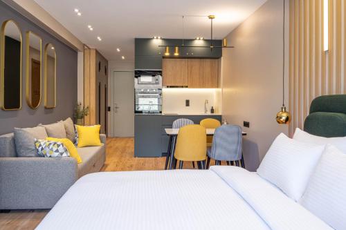 Η κουζίνα ή μικρή κουζίνα στο New Gudauri Atrium Apartments