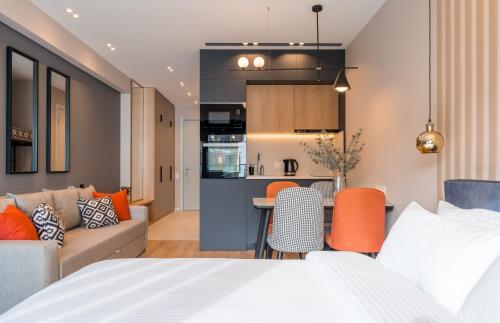 Posezení v ubytování New Gudauri Atrium Ski and Dream Apartments