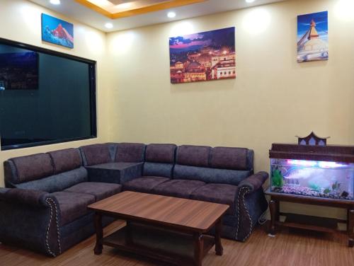 Χώρος καθιστικού στο Rambler's Hotel