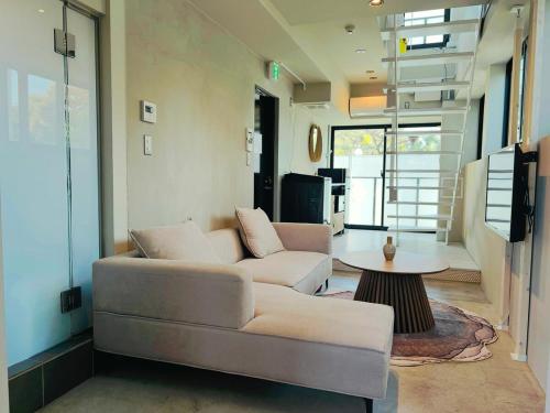 Posezení v ubytování Newly opened! Shibuya Mishuku Sky Terrace