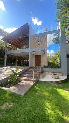 Bygningen som feriehuset ligger i