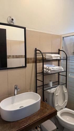 Ένα μπάνιο στο Encantador y cómodo departamento en Linda Vista HI