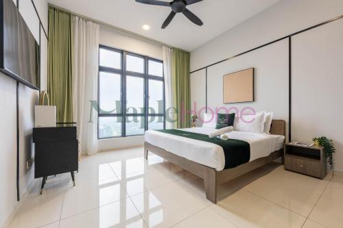 Ένα ή περισσότερα κρεβάτια σε δωμάτιο στο Space Residency Premier Suites Johor Bahru
