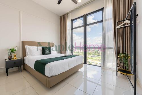 Postel nebo postele na pokoji v ubytování Space Residency Premier Suites Johor Bahru