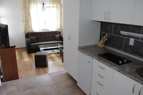 Kuchyň nebo kuchyňský kout v ubytování Apartments Sunpoint