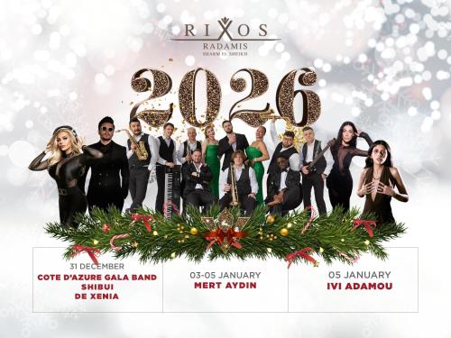 a poster for the nxos christmasmas pageant at Rixos Radamis Sharm El Sheikh in Sharm El Sheikh