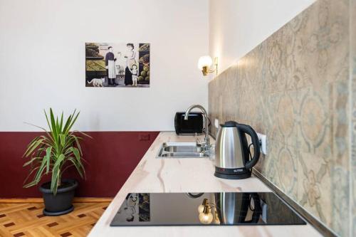 Wehost apartment rustic interior tesisinde mutfak veya mini mutfak