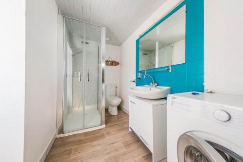 Ένα μπάνιο στο Villa Pradotte