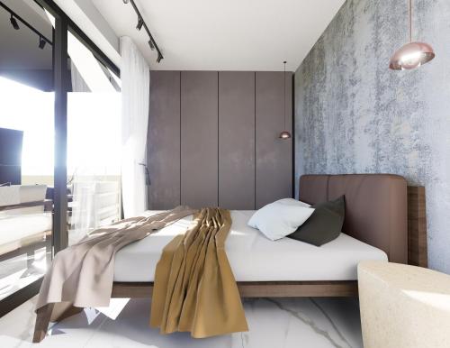 Ένα ή περισσότερα κρεβάτια σε δωμάτιο στο Villa Vista for up to 45 people in Medulin