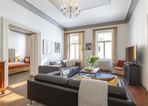 Posezení v ubytování Golden Prague Residence, Jáchymova Street