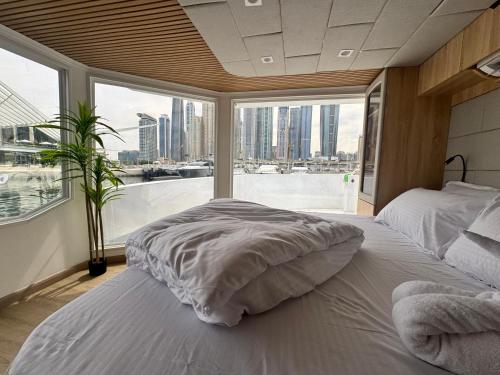 Ένα ή περισσότερα κρεβάτια σε δωμάτιο στο Boat Camping