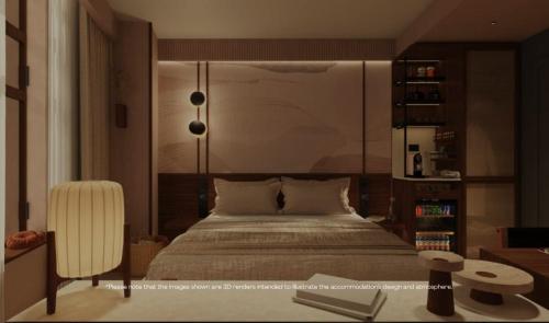 Ένα ή περισσότερα κρεβάτια σε δωμάτιο στο Hotel Trianon