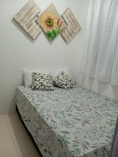 Postel nebo postele na pokoji v ubytování Kit net para curta temporada