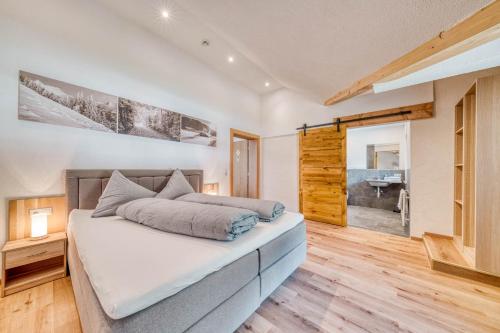 En eller flere senge i et værelse på Apart Inntalerhof Apart 6