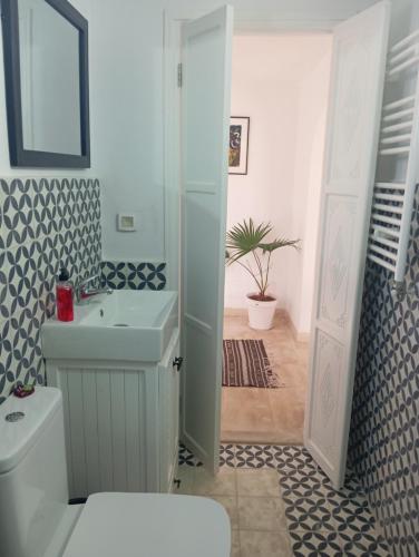 Koupelna v ubytování duplex Hammamet