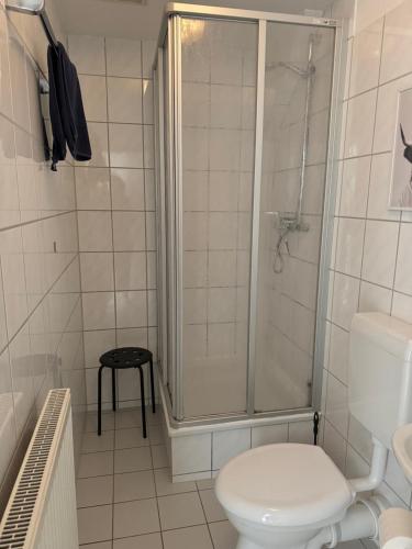 Ένα μπάνιο στο Ferienwohnung Agora inkl Parkplatz