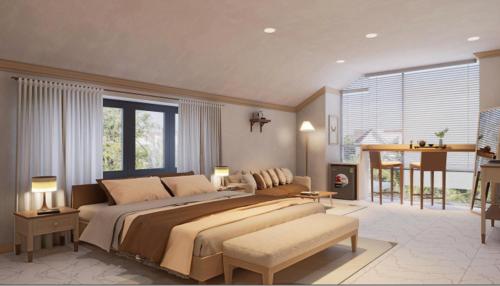 Ένα ή περισσότερα κρεβάτια σε δωμάτιο στο Flâner Home