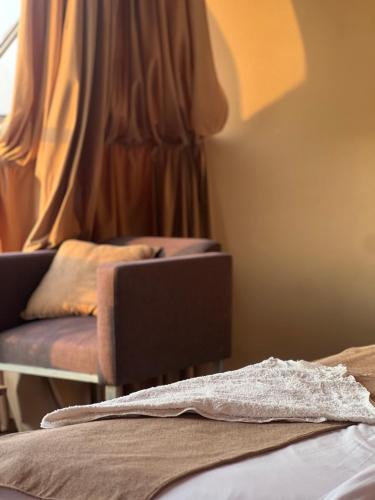 Postel nebo postele na pokoji v ubytování Al-Najm Coastal Camp Rum