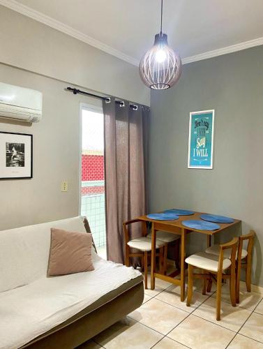 O zonă de relaxare la Apto Boqueirão próximo e com vista Mar