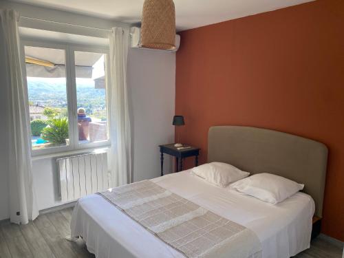 Postel nebo postele na pokoji v ubytování Villa Bella Vista vue panoramique imprenable