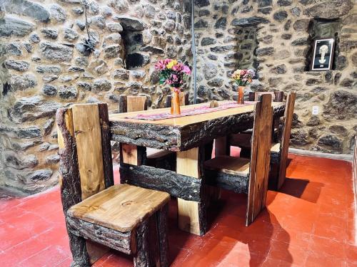 Posezení v ubytování Stone house in Ollantaytambo