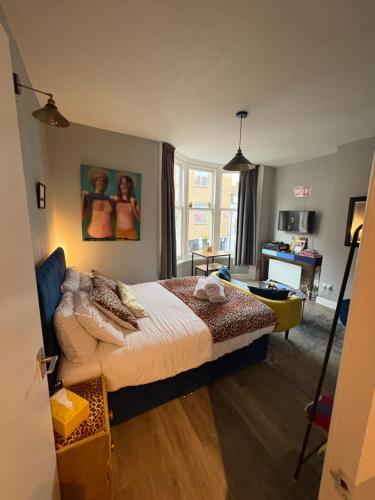 Ένα ή περισσότερα κρεβάτια σε δωμάτιο στο Studio 13 Brighton