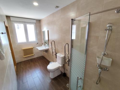 Koupelna v ubytování Hostal Hernan Cortes