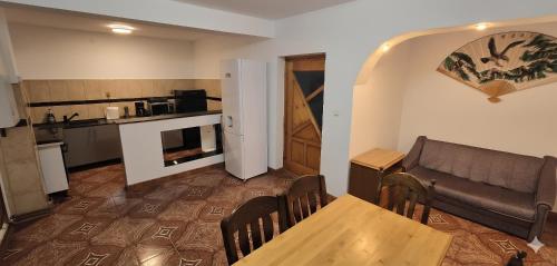 Kuchyň nebo kuchyňský kout v ubytování Casa Ghighiu