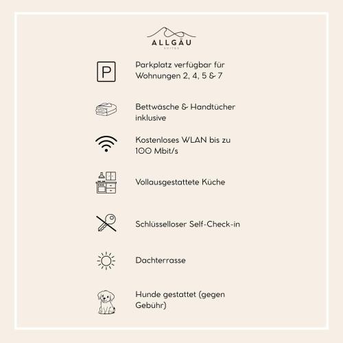 a screenshot of the amazonazon echo screen with a list of ingredients at Allgäu Suites - Innenstadt, Schlafzimmer, Küche, Parkplatz möglich, Dachterrasse in Kempten