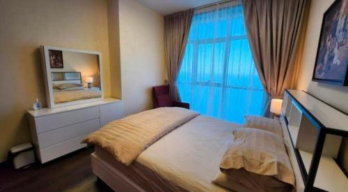 Ένα ή περισσότερα κρεβάτια σε δωμάτιο στο Weekend Holiday Home With sea view