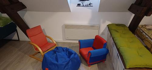 Χώρος καθιστικού στο Maison individuelle Le Royaume Sauvage Gîte