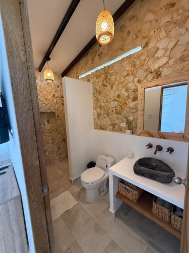 Koupelna v ubytování Malibu beach